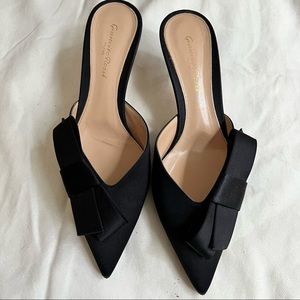 Gianvito Rossi bow satin mules